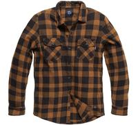 Vintage Industries Camisa de franela Globe Camisa pesada cuadros amarillos L