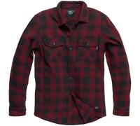 Vintage Industries Camisa franela Globe Camisa pesada cuadros rojos XXL