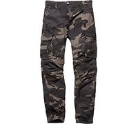 Vintage Industries Reef Hombre Pantalones Cargo Camuflaje Oscuro XL 100% algodón Recto