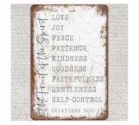 Vintage Inspirational Sign Metal Tin Character Traits Wall Decor for Home Office Study 8 X 12 inch