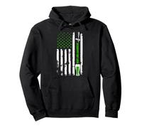 Vintage Irish Beer USA Bandera Americana Trébol Lucky Charm Sudadera con Capucha