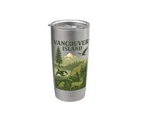 Vintage Isla de Vancouver Vaso térmico de acero inoxidable de doble pared