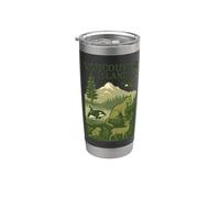 Vintage Isla de Vancouver Vaso térmico de acero inoxidable de doble pared