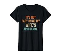 Vintage It's Not Easy Being My Wifes Arm Candy Camiseta gráfica económica, Mujer, Negro, M