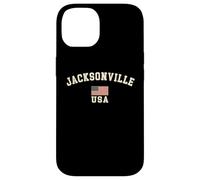 Vintage Jacksonville USA Bandera Americana Florida Cool Souvenir Carcasa para iPhone 14