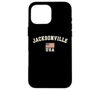 Vintage Jacksonville USA Bandera Americana Florida Cool Souvenir Carcasa para iPhone 16 Pro Max