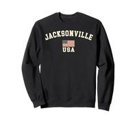 Vintage Jacksonville USA Bandera Americana Florida Cool Souvenir Sudadera