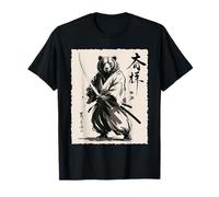 Vintage Japanese Bear Samurai Graphic Camiseta