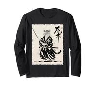 Vintage Japanese Cat Samurai Graphic Manga Larga