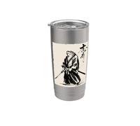 Vintage Japanese Frog Samurai Graphic Vaso térmico de acero inoxidable de doble pared