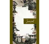 Vintage Japanese Garden Junk Journal - 6x9 Zen Aesthetic Paper - 100 Decorative Writing Sheets with Stone Lanterns, Torii Gates and Mossy Forest Ephemera Collage
