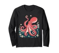 Vintage Japanese Octopus Cherry Blossom Retro Art Graphic Manga Larga