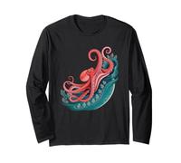 Vintage Japanese Octopus Cherry Blossom Retro Art Graphic Manga Larga