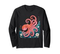 Vintage Japanese Octopus Cherry Blossom Retro Art Graphic Manga Larga