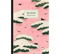 Vintage Japanese Pattern Notebook: A5 Lined Notebook | Stylized Bird & Cloud Pattern