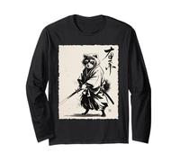 Vintage Japanese Raccoon Samurai Graphic Manga Larga