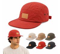 Vintage Japanese Streetwear Snapback Cap, Lightweight Adjustable Baseball Hat, Breathable Duckbill Cap for Men Women, Hip Hop Casual Outdoor Hat，Red