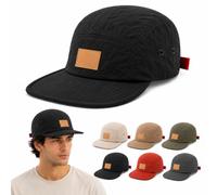 Vintage Japanese Streetwear Snapback Cap, Lightweight Adjustable Baseball Hat, Breathable Duckbill Cap for Men Women, Hip Hop Casual Outdoor Hat，Black
