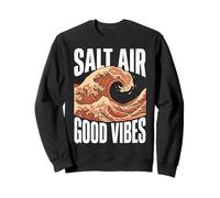 Vintage Japanese Style Crashing Surf Wave Art Sudadera