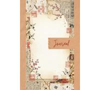 Vintage Japanese Zen Junk Journal Pages - 6x9 Wabi-Sabi Aesthetic Scrapbooking Paper - 100 Decorative Writing Sheets with Cherry Blossoms, Kintsugi Art, Cranes and Antique Kanji Ephemera