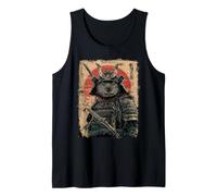 Vintage japonés Arte Anime gráfico Samurai Capybara Guerrero Camiseta sin Mangas