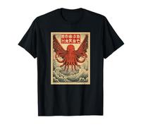 Vintage japonés Cthulhu Monstruo Camiseta
