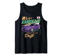 Vintage japonés JDM Tokio Japón Drift Race Car Gráfico Camiseta sin Mangas