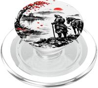 Vintage japonés Samurai Fantasma gráfico PopSockets PopGrip para MagSafe