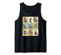 Vintage japonés Ukiyo-e Bulldog Francés Kimono Perro Camiseta sin Mangas