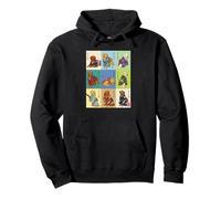 Vintage japonés Ukiyo-e Golden Retriever Kimono Perro Sudadera con Capucha