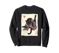 Vintage japonés Ukiyo-e Kimono Grooming Arte Divertido Sudadera