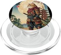 Vintage Japonés Ukiyo-e Samurai Gato Guerrero Arte PopSockets PopGrip para MagSafe