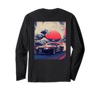 Vintage JDM Drift Coche de Carreras Onda Japonesa Off Arte Kanagawa Manga Larga