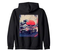 Vintage JDM Drift Coche de Carreras Onda Japonesa Off Arte Kanagawa Sudadera con Capucha