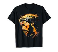 Vintage Jesucristo Cara con Corona De Espinas Dios Biblia Camiseta