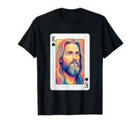 Vintage Jesucristo Rey de Corazones Christian Playing Card Camiseta