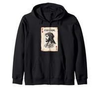 Vintage Jesucristo Rey de Corazones Christian Playing Card Sudadera con Capucha