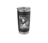 Vintage Jesucristo Rey de Corazones Christian Playing Card Vaso térmico de acero inoxidable de doble pared