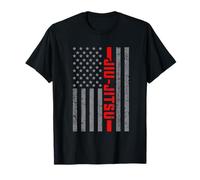 Vintage Jiu-Jitsu American Flag MMA Trainer para Hombres Camiseta