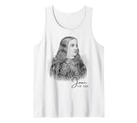 Vintage Juana de Arco Retrato Guerrero católico Arte histórico Camiseta sin Mangas