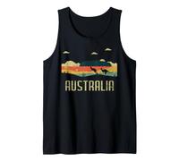 Vintage Jump Canguro Australia Día Australiano Camiseta sin Mangas