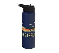 Vintage Jump Canguro Australia Día Australiano Stainless Steel Insulated Water Bottle