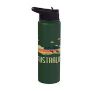 Vintage Jump Canguro Australia Día Australiano Stainless Steel Insulated Water Bottle