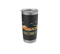 Vintage Jump Canguro Australia Día Australiano Vaso térmico de acero inoxidable de doble pared