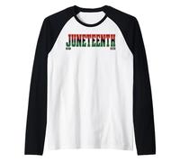Vintage Juneteenth 1865 Freedom Day Celebration Camiseta Manga Raglan