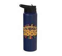 Vintage Juneteenth Freedom Day 1865 Celebration Stainless Steel Insulated Water Bottle