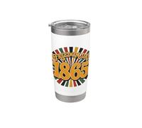 Vintage Juneteenth Freedom Day 1865 Celebration Vaso térmico de acero inoxidable de doble pared
