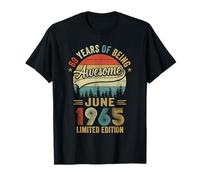 Vintage Junio 1965 60 Años 60 Cumpleaños Hombres Mujeres Camiseta