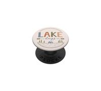 Vintage Junto al Lago cabaña Paddle Fin de Semana Ambiente del Lago PopSockets PopGrip Adhesivo