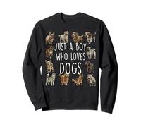 Vintage Just A Boy Who Loves Dogs, Divertido Amante de los Cachorros Sudadera